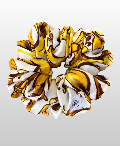 Chouchou en soie couleur jaune soleil !